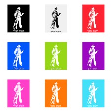 שלט אלומיניום גדול לחדר בעיצוב אישי עם השם שלך בעיצוב קאובוי המערב הפרוע גודל השלט 20 × 25 ס"מ.