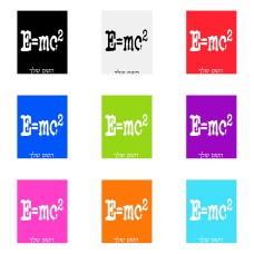 שלט אלומיניום גדול לחדר בעיצוב אישי עם השם שלך בעיצוב נוסחת אלברט איינשטיין גודל השלט 20 × 25 ס"מ.