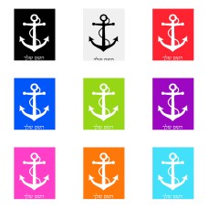 שלט אלומיניום גדול לחדר בעיצוב אישי עם השם שלך בעיצוב לעגן גודל השלט 20 × 25 ס"מ.