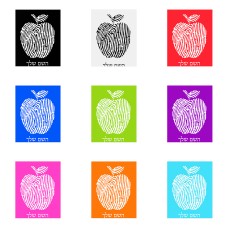 שלט אלומיניום גדול לחדר בעיצוב אישי עם השם שלך בעיצוב הדפס תפוח גודל השלט 20 × 25 ס"מ.