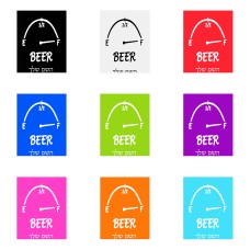 שלט אלומיניום גדול לחדר בעיצוב אישי עם השם שלך בעיצוב מיכל של בירה גודל השלט 20 × 25 ס"מ.