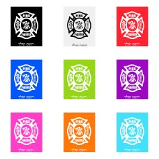 שלט אלומיניום גדול לחדר בעיצוב אישי עם השם שלך בעיצוב כבאי - תגית גודל השלט 20 × 25 ס"מ.