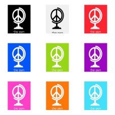 שלט אלומיניום גדול לחדר בעיצוב אישי עם השם שלך בעיצוב גלובוסי שלום גודל השלט 20 × 25 ס"מ.