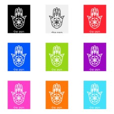 שלט אלומיניום גדול לחדר בעיצוב אישי עם השם שלך בעיצוב חמסה - קבלה גודל השלט 20 × 25 ס"מ.