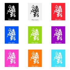 שלט אלומיניום גדול לחדר בעיצוב אישי עם השם שלך בעיצוב אריה גודל השלט 20 × 25 ס"מ.