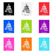 שלט אלומיניום גדול לחדר בעיצוב אישי עם השם שלך בעיצוב פגודה - יפן גודל השלט 20 × 25 ס"מ.