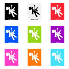 שלט אלומיניום גדול לחדר בעיצוב אישי עם השם שלך בעיצוב וודו גודל השלט 20 × 25 ס"מ.