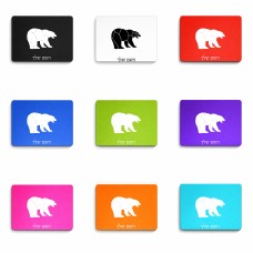 פד לעכבר בעיצוב אישי עם השם שלך בעיצוב דוב גודל הפד 22 × 18 ס"מ