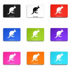 פד לעכבר בעיצוב אישי עם השם שלך בעיצוב קנגורו גודל הפד 22 × 18 ס"מ