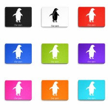 פד לעכבר בעיצוב אישי עם השם שלך בעיצוב פינגווין גודל הפד 22 × 18 ס"מ