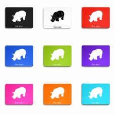 פד לעכבר בעיצוב אישי עם השם שלך בעיצוב קרנף גודל הפד 22 × 18 ס"מ