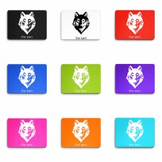 פד לעכבר בעיצוב אישי עם השם שלך בעיצוב זאב גודל הפד 22 × 18 ס"מ