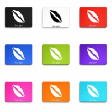 פד לעכבר בעיצוב אישי עם השם שלך בעיצוב שפתיים - נשיקה גודל הפד 22 × 18 ס"מ