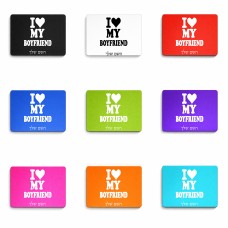 פד לעכבר בעיצוב אישי עם השם שלך בעיצוב אוהבת את החבר שלי גודל הפד 22 × 18 ס"מ