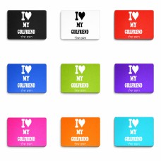 פד לעכבר בעיצוב אישי עם השם שלך בעיצוב אוהב את החברה שלי גודל הפד 22 × 18 ס"מ