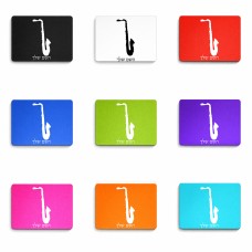 פד לעכבר בעיצוב אישי עם השם שלך בעיצוב סקסופון גודל הפד 22 × 18 ס"מ