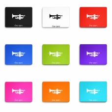 פד לעכבר בעיצוב אישי עם השם שלך בעיצוב חצוצרה גודל הפד 22 × 18 ס"מ