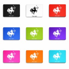 פד לעכבר בעיצוב אישי עם השם שלך בעיצוב מזלות - קשת גודל הפד 22 × 18 ס"מ