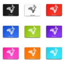 פד לעכבר בעיצוב אישי עם השם שלך בעיצוב רוכב טרקטורונים גודל הפד 22 × 18 ס"מ