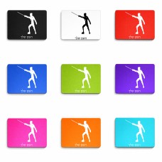 פד לעכבר בעיצוב אישי עם השם שלך בעיצוב לוחם סייף גודל הפד 22 × 18 ס"מ