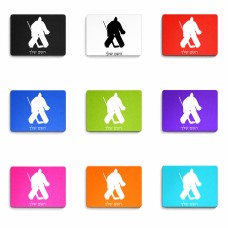 פד לעכבר בעיצוב אישי עם השם שלך בעיצוב הוקי שוערים גודל הפד 22 × 18 ס"מ