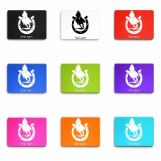 פד לעכבר בעיצוב אישי עם השם שלך בעיצוב פרסה וסוס גודל הפד 22 × 18 ס"מ