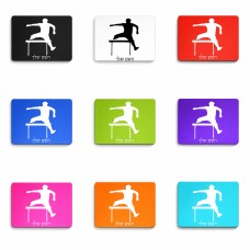 פד לעכבר בעיצוב אישי עם השם שלך בעיצוב קפיצת משוכות גודל הפד 22 × 18 ס"מ