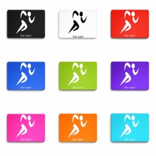 פד לעכבר בעיצוב אישי עם השם שלך בעיצוב רצים אולימפיים גודל הפד 22 × 18 ס"מ