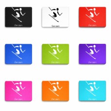 פד לעכבר בעיצוב אישי עם השם שלך בעיצוב סקי אולימפי גודל הפד 22 × 18 ס"מ