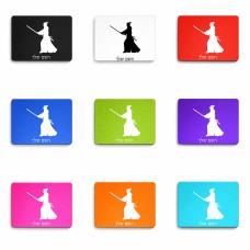 פד לעכבר בעיצוב אישי עם השם שלך בעיצוב סמוראי גודל הפד 22 × 18 ס"מ