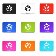 פד לעכבר בעיצוב אישי עם השם שלך בעיצוב אנרכיה גודל הפד 22 × 18 ס"מ