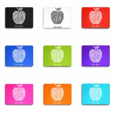 פד לעכבר בעיצוב אישי עם השם שלך בעיצוב הדפס תפוח גודל הפד 22 × 18 ס"מ