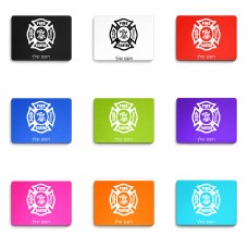 פד לעכבר בעיצוב אישי עם השם שלך בעיצוב כבאי - תגית גודל הפד 22 × 18 ס"מ