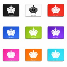 פד לעכבר בעיצוב אישי עם השם שלך בעיצוב כתר מלכותי גודל הפד 22 × 18 ס"מ