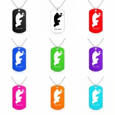 שרשרת דיסקיט מאלומיניום בעיצוב אישי עם השם שלך בעיצוב שחקן כאב כדור גודל הדיסקיט 2.9 × 5 ס"מ