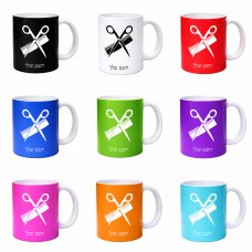 ספל תה \ קפה בעיצוב אישי עם השם שלך בעיצוב מעצב שיער גודל הספל 325 מ"ל