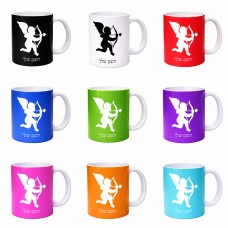 ספל תה \ קפה בעיצוב אישי עם השם שלך בעיצוב קופידון גודל הספל 325 מ"ל