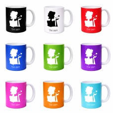 ספל תה \ קפה בעיצוב אישי עם השם שלך בעיצוב אהבת נשים גודל הספל 325 מ"ל