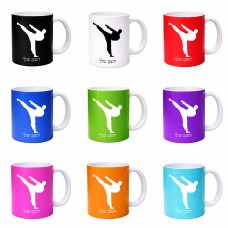 ספל תה \ קפה בעיצוב אישי עם השם שלך בעיצוב קרטה גודל הספל 325 מ"ל