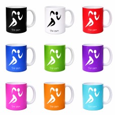 ספל תה \ קפה בעיצוב אישי עם השם שלך בעיצוב רצים אולימפיים גודל הספל 325 מ"ל