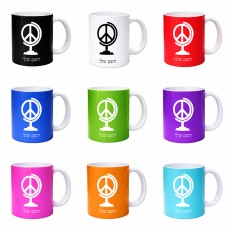 ספל תה \ קפה בעיצוב אישי עם השם שלך בעיצוב גלובוסי שלום גודל הספל 325 מ"ל