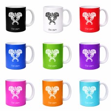 ספל תה \ קפה בעיצוב אישי עם השם שלך בעיצוב פרחי קרן גודל הספל 325 מ"ל