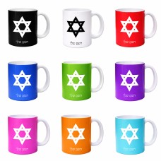 ספל תה \ קפה בעיצוב אישי עם השם שלך בעיצוב מגן דוד - מגן דוד - ישראל גודל הספל 325 מ"ל