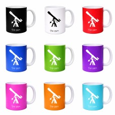 ספל תה \ קפה בעיצוב אישי עם השם שלך בעיצוב טלסקופ גודל הספל 325 מ"ל