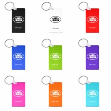 מחזיק מפתחות בצורת מלבן בעיצוב אישי עם השם שלך בעיצוב לנד רובר גודל המחזיק 6 × 4 ס"מ