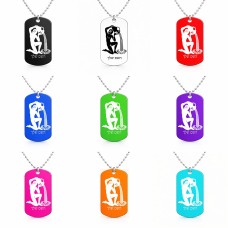 שרשרת דיסקיט מאלומיניום בעיצוב אישי עם השם שלך בעיצוב מזלות - דלי גודל הדיסקיט 2.9 × 5 ס"מ