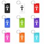 מחזיק מפתחות בצורת מלבן בעיצוב אישי עם השם שלך בעיצוב אנק - מפתח החיים המצרי גודל המחזיק 6 × 4 ס"מ
