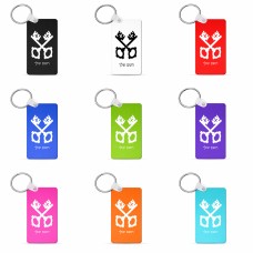 מחזיק מפתחות בצורת מלבן בעיצוב אישי עם השם שלך בעיצוב מפתחות גודל המחזיק 6 × 4 ס"מ