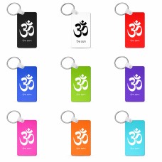 מחזיק מפתחות בצורת מלבן בעיצוב אישי עם השם שלך בעיצוב סמל אום גודל המחזיק 6 × 4 ס"מ