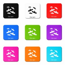 מגנט למקרר בעיצוב אישי עם השם שלך בעיצוב עטלפים גודל המגנט 6.5 × 6.5 ס"מ